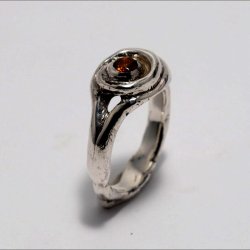 Silver with Sapphire